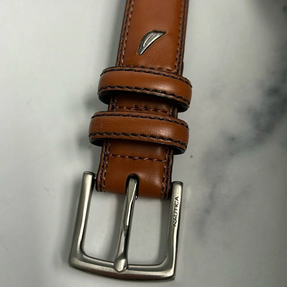 Nautica Youth Brown Belt Synthetic Leather Unisex